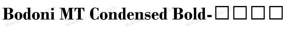 Bodoni MT Condensed Bold字体转换